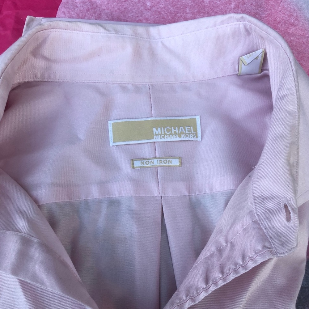Michael Kors Dress Shirt 17, 35/35 Amaranth Pink